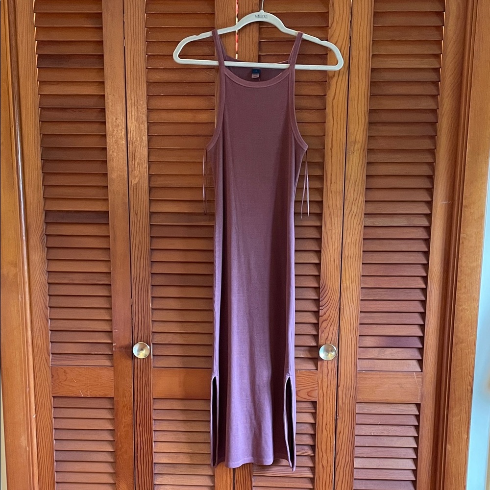 Old Navy Brown Ribbed Maxi Dress